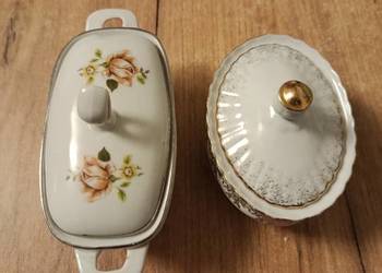 Dwie cukiernice Chodzież z czasów PRL małe zestaw