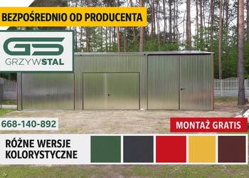 OCYNKOWANY Garaż Blaszany Jednospadowy /Wiata Blaszana / – GRZYWSTAL