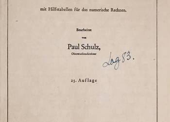 Logaritmische und trigonometrische Tafeln - Schulz