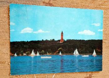BERLIN - WIDOK NA WIEŻĘ W LESIE GRUNEWALD I RZEKĘ HAVEL