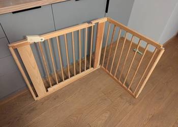 Okazja bramka ochronna na schody drewniana stan bardzo dobry