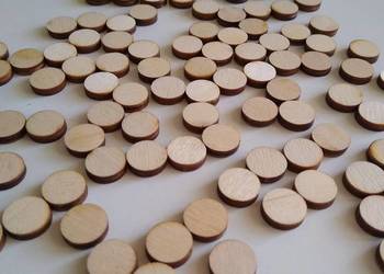 Koła Kółka Drewniane (11 mm) Scrapki Decupage 100 sztuk