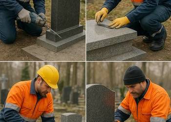 Zabudowa grobu, wykonanie opaski na pomniku, wokół nagrobka Osobowicki