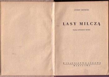 (6721) LASY MILCZĄ – JÓZEF HORAK