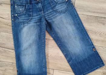Spodnie jeansowe Dzwony Vintage y2k Bermudy Rybaczki