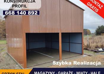 Wysoki Garaż Blaszany / Magazyn Blaszany / Wiata Blaszana - GrzwyStal