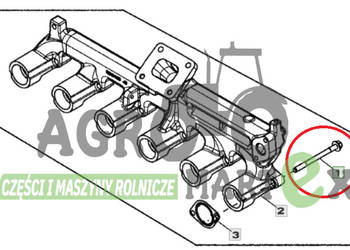 R519486 ŚRUBA KOLEKTORA WYDECHOWEGO M10x125 JD R519486 ŚRUBA KOLEKTORA WYDECHOWEGO M10x125 JD