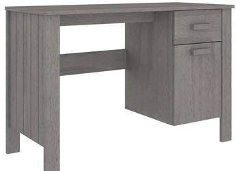 Biurko HAMAR jasnoszare 113x50x75 cm lite drewno sosnowe WM-340463