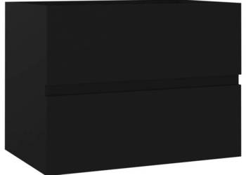 Szafka pod umywalkę czarna 60x385x45 cm WM-804738