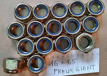 Nakrętki zabezpieczające M 16 x 1.5 - 16 szt  prawy gwint
