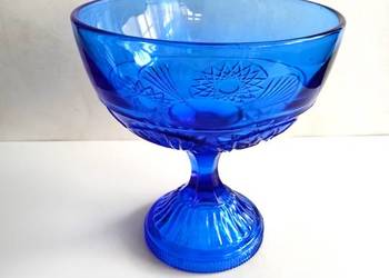 Patera owocarka niebieska Ząbkowice z PRL -u vintage Patera owocarka niebieska Ząbkowice z PRL -u vintage