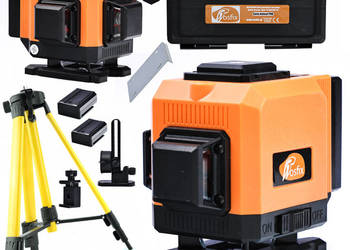 Poziomica Laserowa 12 Linii ROT12L – Statyw 43-120 cm | Walizka