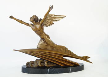 Figura z brązu rzeźba The Aviator - Art deco prezent dla Pilota
