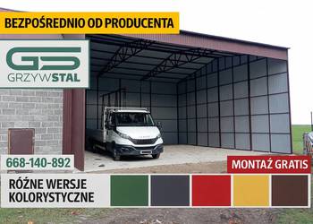 Duży Garaż Blaszany 10x6 Wiata Garażowa /Hala / Blaszak- GRZYWSTAL