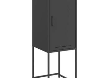 Szafka czarna 36x39x107 cm stal WM-846530