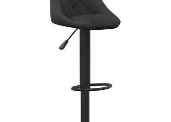 Stołek barowy czarny obity aksamitem WM-335335