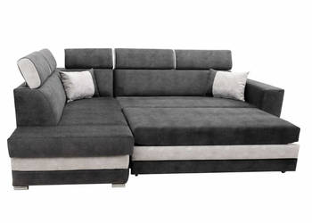 Narożnik Szaro-Biały Duży z Funkcją Spania VIGO