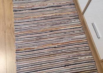 Nowy bawelniany brązowy chodnik rękodzieło 164x74