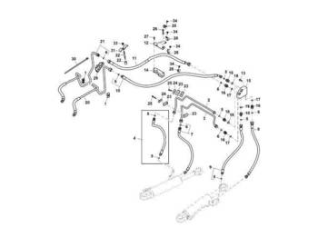 John Deere 9470RX - Przewód hydrauliczny RE586383 (Kierowanie)