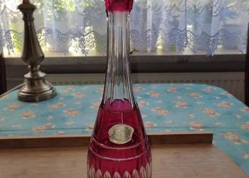 Kryształowa karafka z korkiem firmy VSL - Val Saint Lambert. Kryształowa karafka z korkiem firmy VSL - Val Saint Lambert.