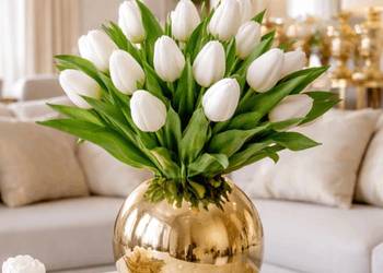 Bukiet tulipanów Premium tulipany sztuczne gumowe silikonowe
