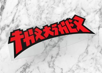 Naklejka THRASHER GODZILLA 15 x 7 cm skate swag supreme #3