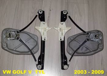 VW Golf V 5 Mechanizm Szyby Tył Prawy Ręczny na korbkę 03-09