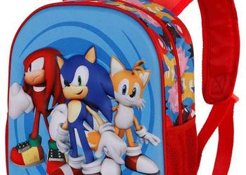 Plecak Plecaczek Sonic Knuckles Tails 3D 31cm
