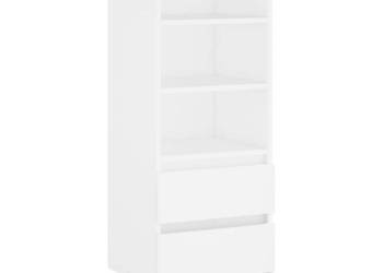 Wysoka szafka biała 40x36x110 cmmateriał drewnopochodny WM-831508