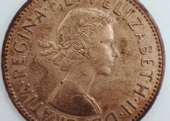 1965 Elizabeth II Dei Gratia Regina, Jeden Penny, moneta