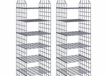 Wiszące organizery do szafy z 7 półkami 2 szt. WM-3102980