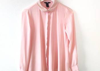 Pudrowa koszula H&M Vintage pudrowy róż 34 36