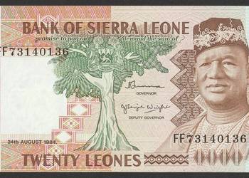 SIERRA LEONE 20 LEONE 1984 UNC