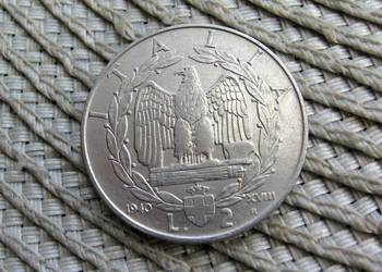 Włochy 2 Lira 1940r - Magnetyczna
