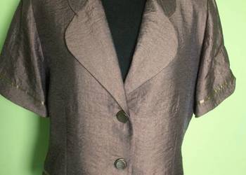 Żakiet - elegancki - marynarka - 44 XXL - biust 104 cm ciemny orzech