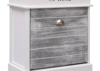 Szafka na buty szara 50 x 28 x 58 cm drewno paulownia WM-284081