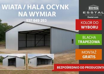 Duży Ocynkowany Garaż - OTWARTY |Wiata |Hala |Garaż Blaszany - ESSTAL*