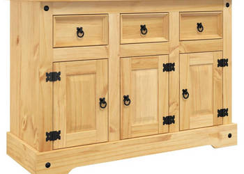 Szafka Corona brązowa 112x43x78 cm drewno sosny meksykańskiej WM-355083