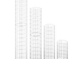 Kosze gabionowe okrągłe 4 szt. Ø30x50/100/150/200 cm WM-152023