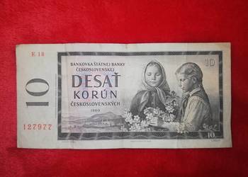 Stary banknot 10 koron czeskich 1960 r.