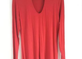 Czerwona bluzka top L 40 stójka dekolt Czerwona bluzka top L 40 stójka dekolt