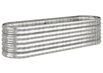 Podwyższona donica malowana proszkowo stal 152x40x36 cm szara WM-318872