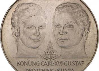 Szwecka Moneta 50 KR Slub Monarszy