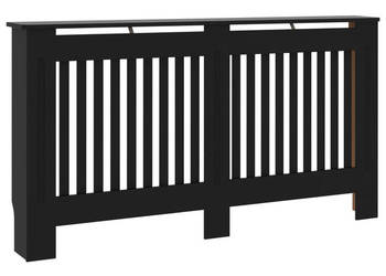 Osłona na kaloryfer czarna 152x19x815 cm MDF WM-288177