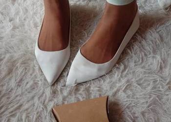(40) ASOS Design/ Białe baleriny z Londynu, NOWE
