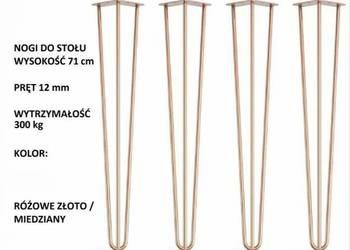 NOGI METALOWE BIAŁE RÓŻOWE ZŁOTO loftowe meblowe do stołu biurka stół