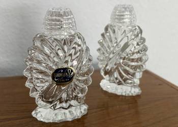 Sól i pieprz Bohemia Glass Crystal nowe vintage kryształowe komplet 2 szt