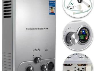 Gazowy przepływowy podgrzewacz wody LPG/Propan-Butan 12 l/min 24 kW