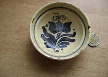 Starocie z PRL - Fajans przedwojenny = Miseczka 10 cm do rozpoznania