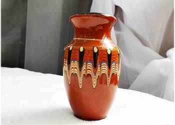 Wazonik / Wazon Bułgaria ' Pawie Oczko ' z 60-70-tych lat PRL